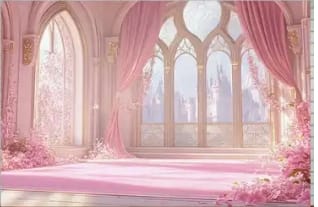 FONDO DE FOTOGRAFÍA VENTANA DE PALACIO CUENTO DE HADAS